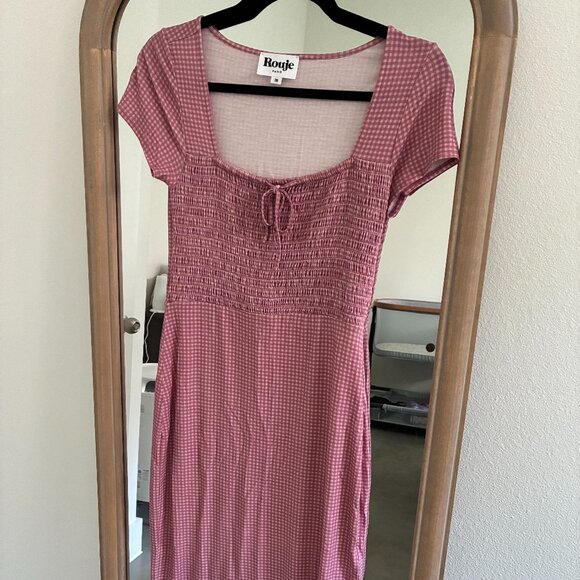 Rouje pink gingham dress - Picture 2 of 3